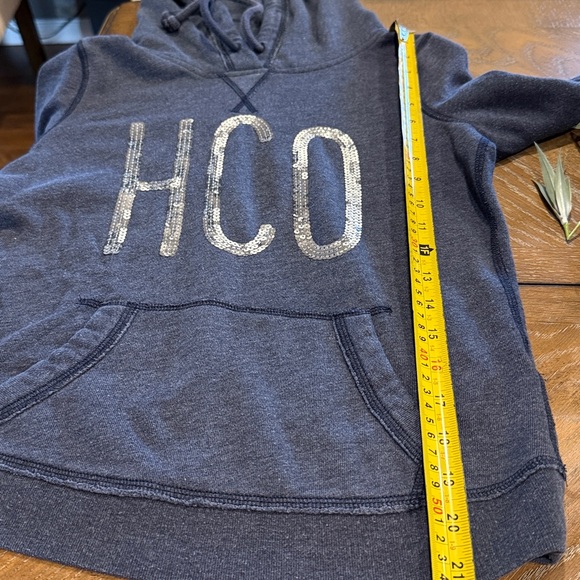 Hollister Blue Hoodie with Logo Patch Size S - Picture 7 of 10